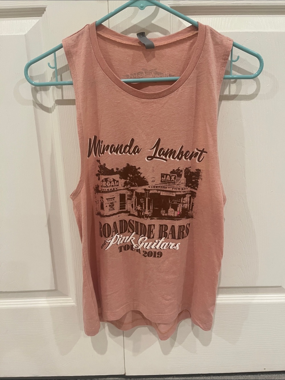 Next Level Apparel Pink Graphic Muscle Tank